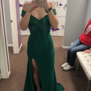 Emerald prom dress